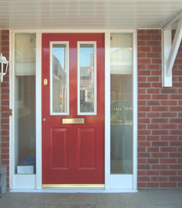 Our composite doors come in seven colours: red, green, blue, black, white, oak and now also in darkwood.